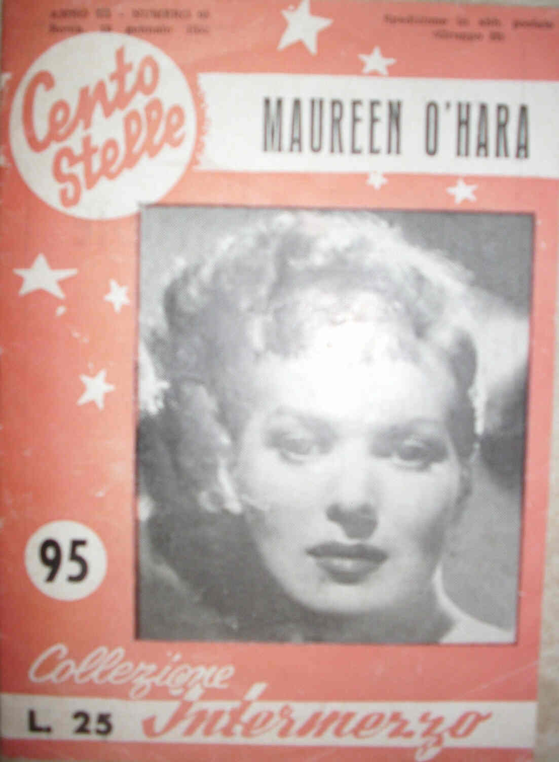 CENTO STELLE magazine side cover Issue 95 19 January 1952