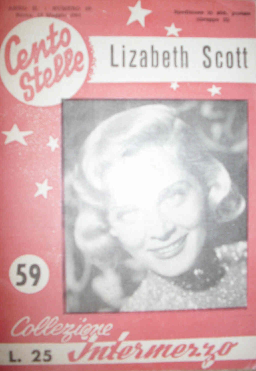 CENTO STELLE magazine side cover Issue 59 12 May 1951