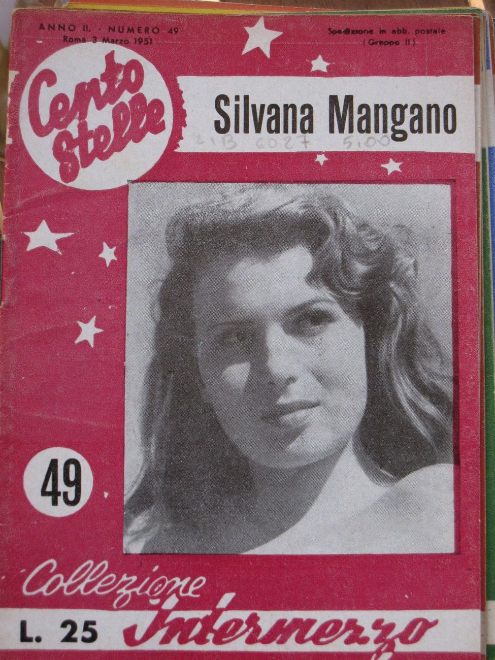 CENTO STELLE magazine side cover Issue 49 3 March 1951