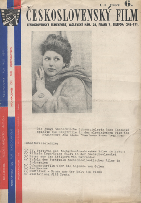 FILM TCHECOSLOVAQUE | LE magazine side cover Issue 6  1962
