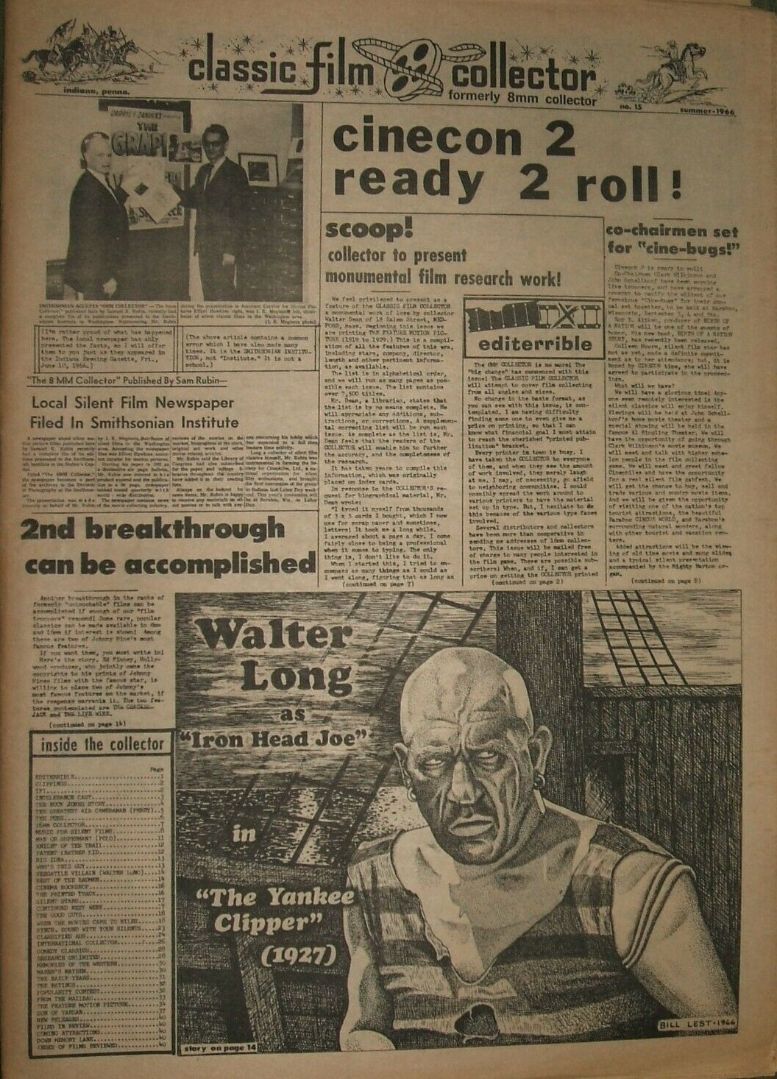 CLASSIC FILM COLLECTOR magazine side cover Issue 15 Summer 1966