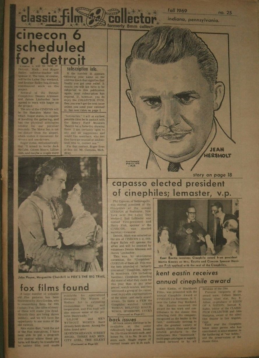 CLASSIC FILM COLLECTOR magazine side cover Issue 25 Fall 1969
