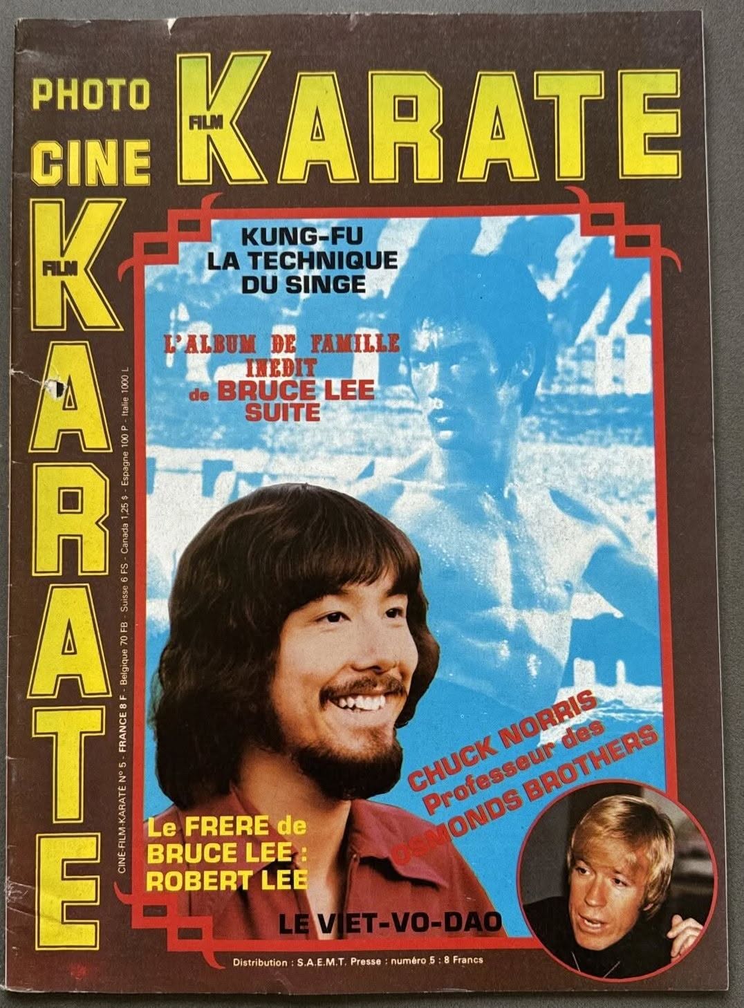 CINE FILM KARATE magazine side cover Issue 5   1976