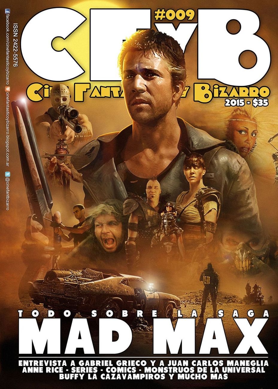 CFYB CINE FANTASTICO Y BIZARRO magazine side cover Issue 9 May/June 2015