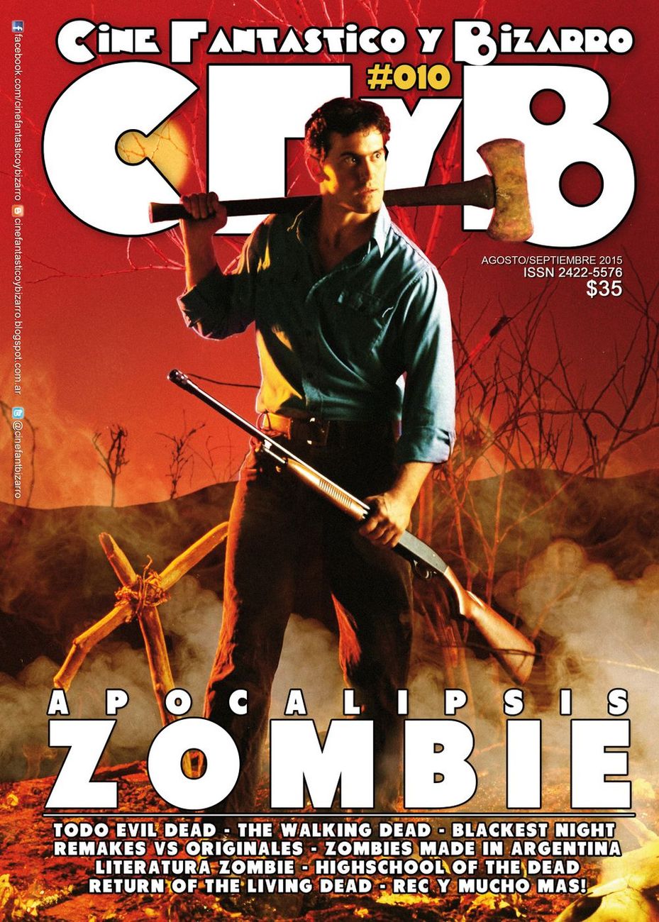 CFYB CINE FANTASTICO Y BIZARRO magazine side cover Issue 10 August/September 2015