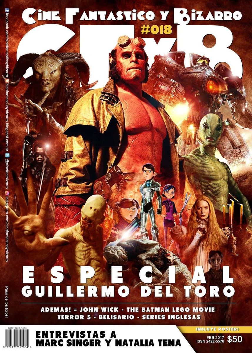 CFYB CINE FANTASTICO Y BIZARRO magazine side cover Issue 18 February 2017
