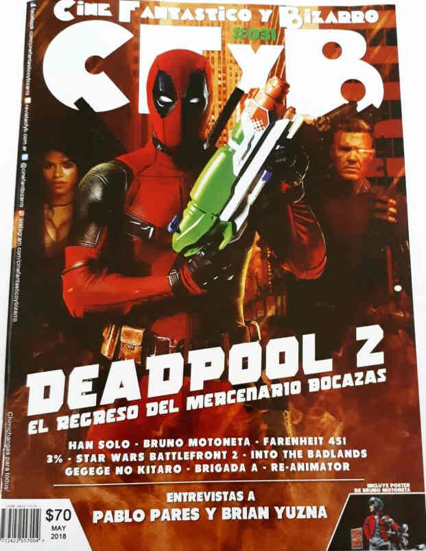 CFYB CINE FANTASTICO Y BIZARRO magazine side cover Issue 31  May 2018
