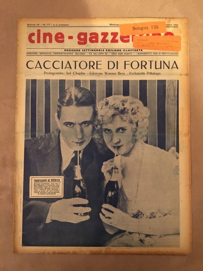 CINE-GAZZETTINO magazine side cover Issue 17 27 April 1929