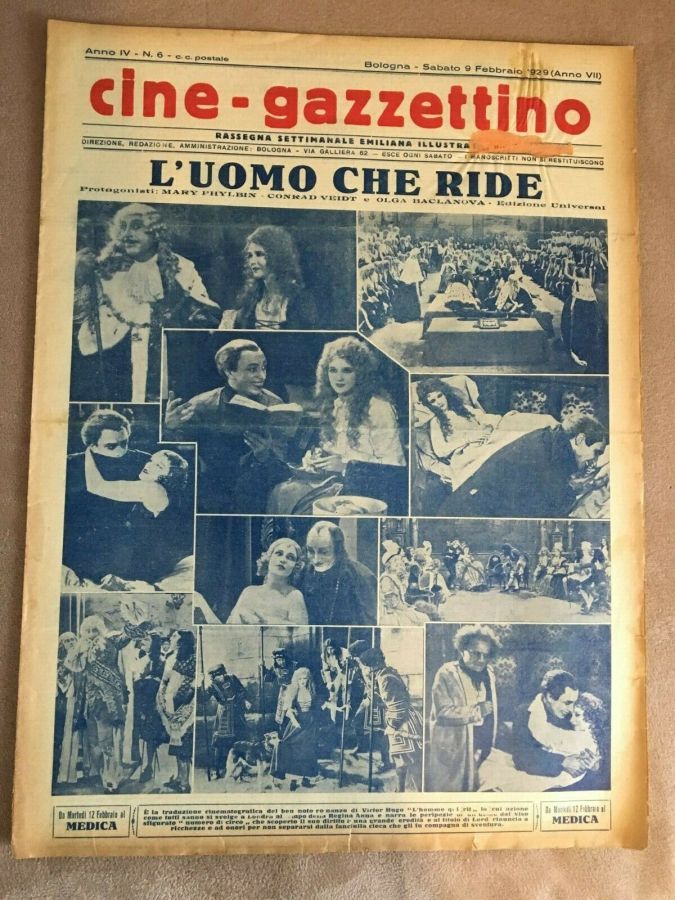 CINE-GAZZETTINO magazine side cover Issue 6 9 February 1929