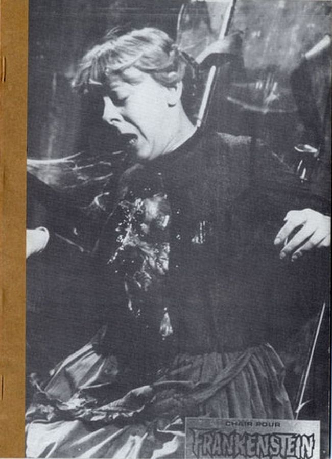 CHAIR POUR FRANKENSTEIN magazine side cover Issue 1   1981