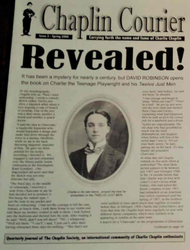 CHAPLIN COURIER magazine side cover Issue 3 Spring 2000