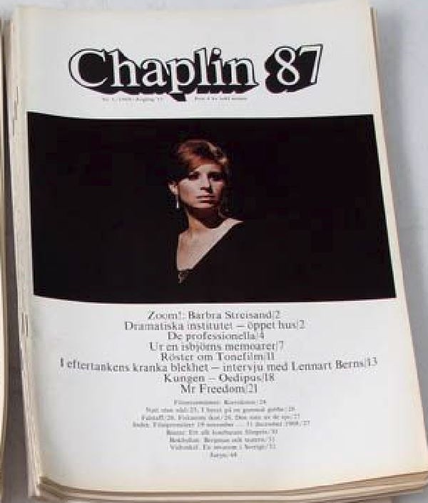 CHAPLIN magazine side cover Issue 87  January 1969