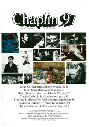 CHAPLIN magazine side cover Issue 97 February 1970