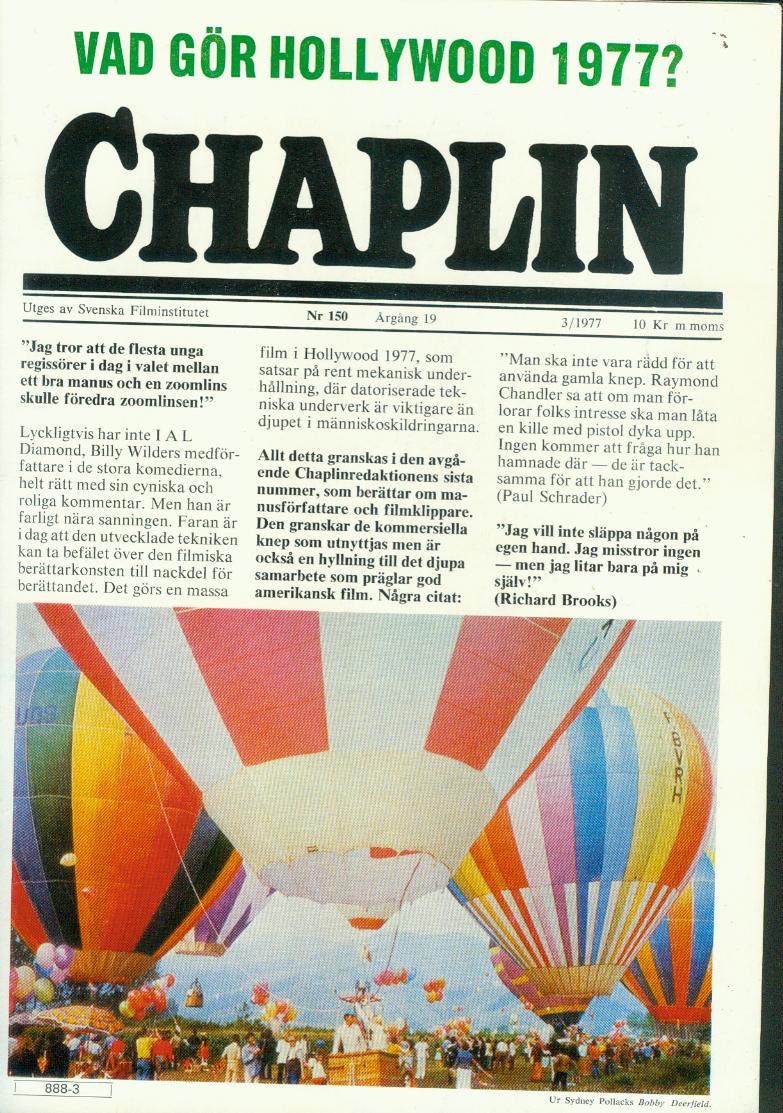 CHAPLIN magazine side cover Issue 150 May 1977