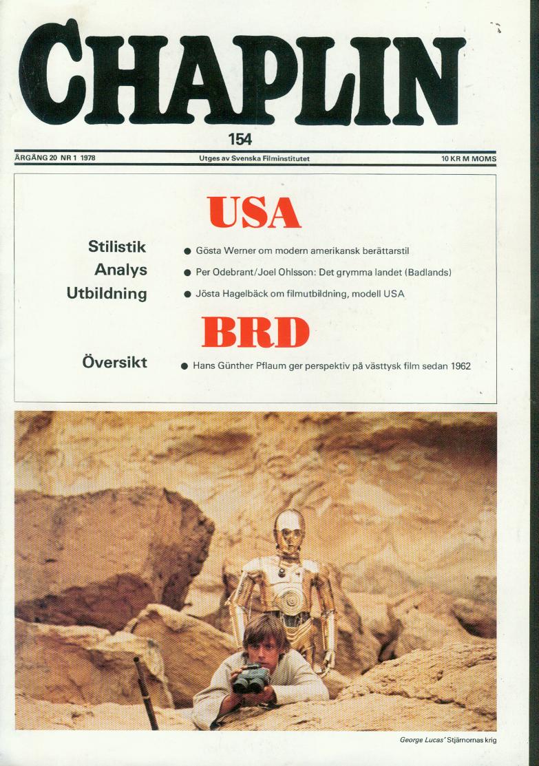 CHAPLIN magazine side cover Issue 154 February 1978