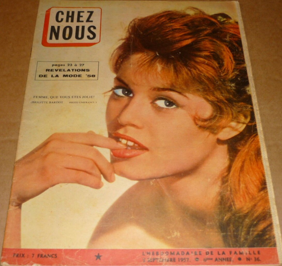 CHEZ NOUS magazine side cover Issue 36 5 September 1957