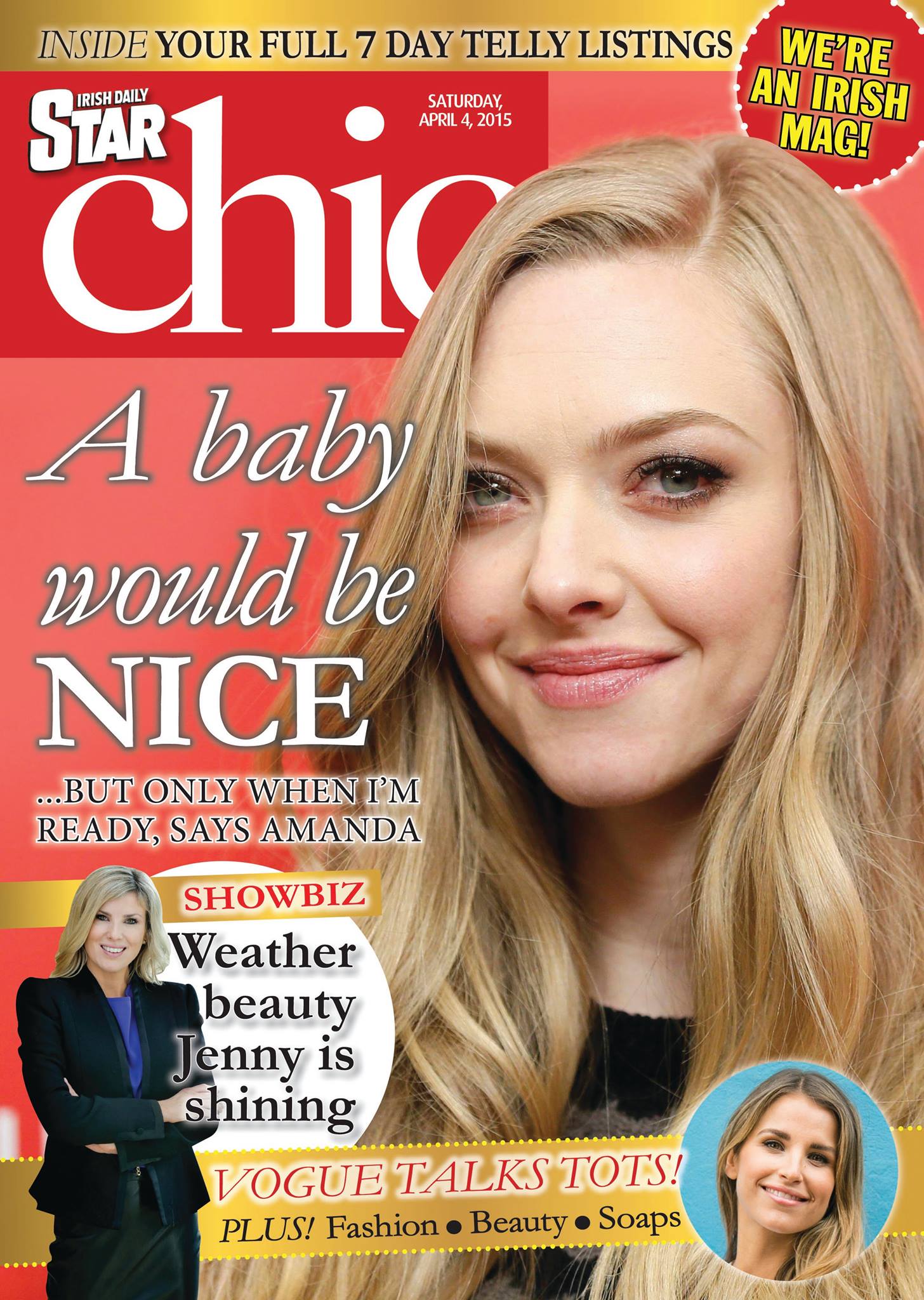 CHIC magazine side cover 4 April 2015