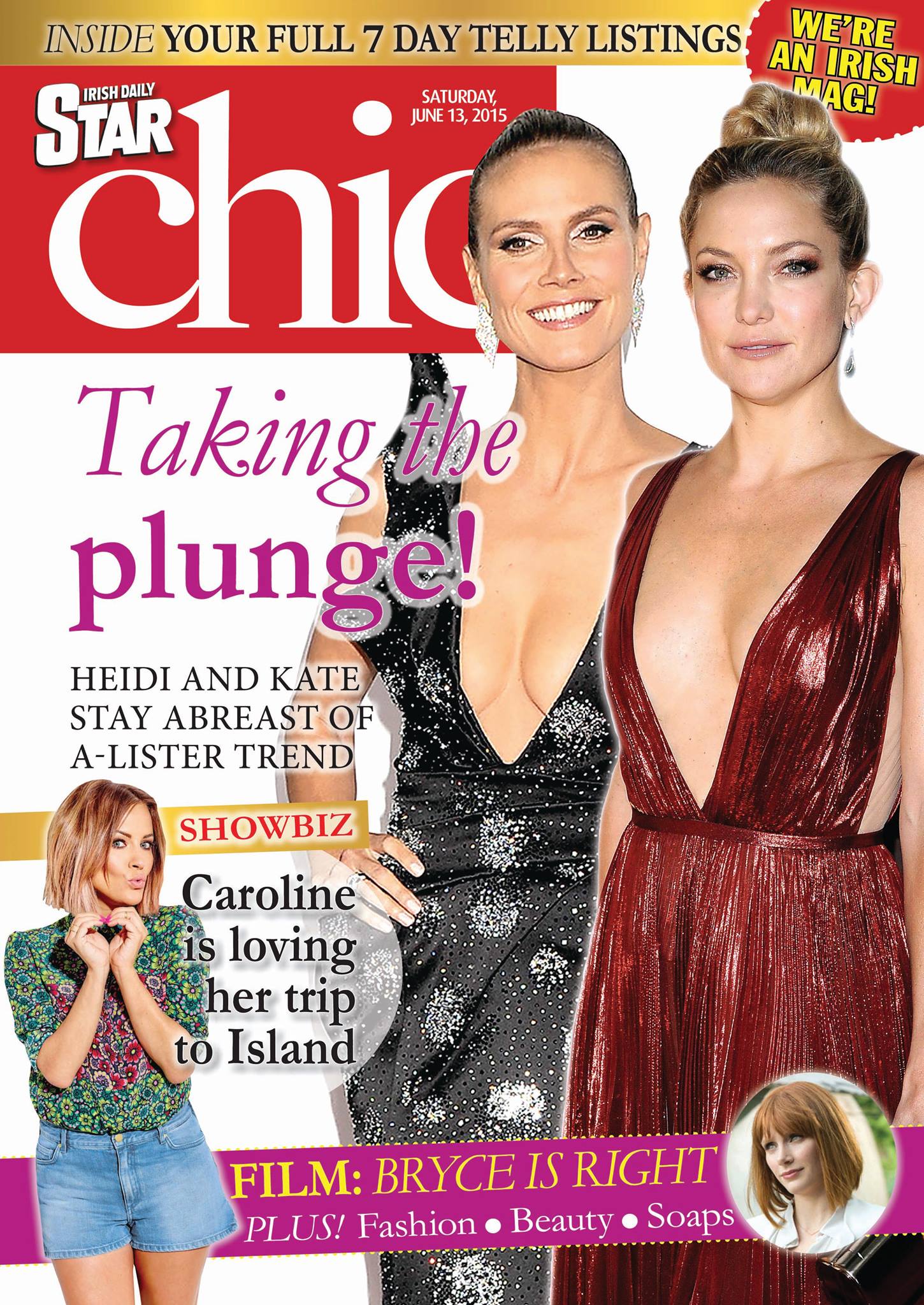 CHIC magazine side cover 13 June 2015