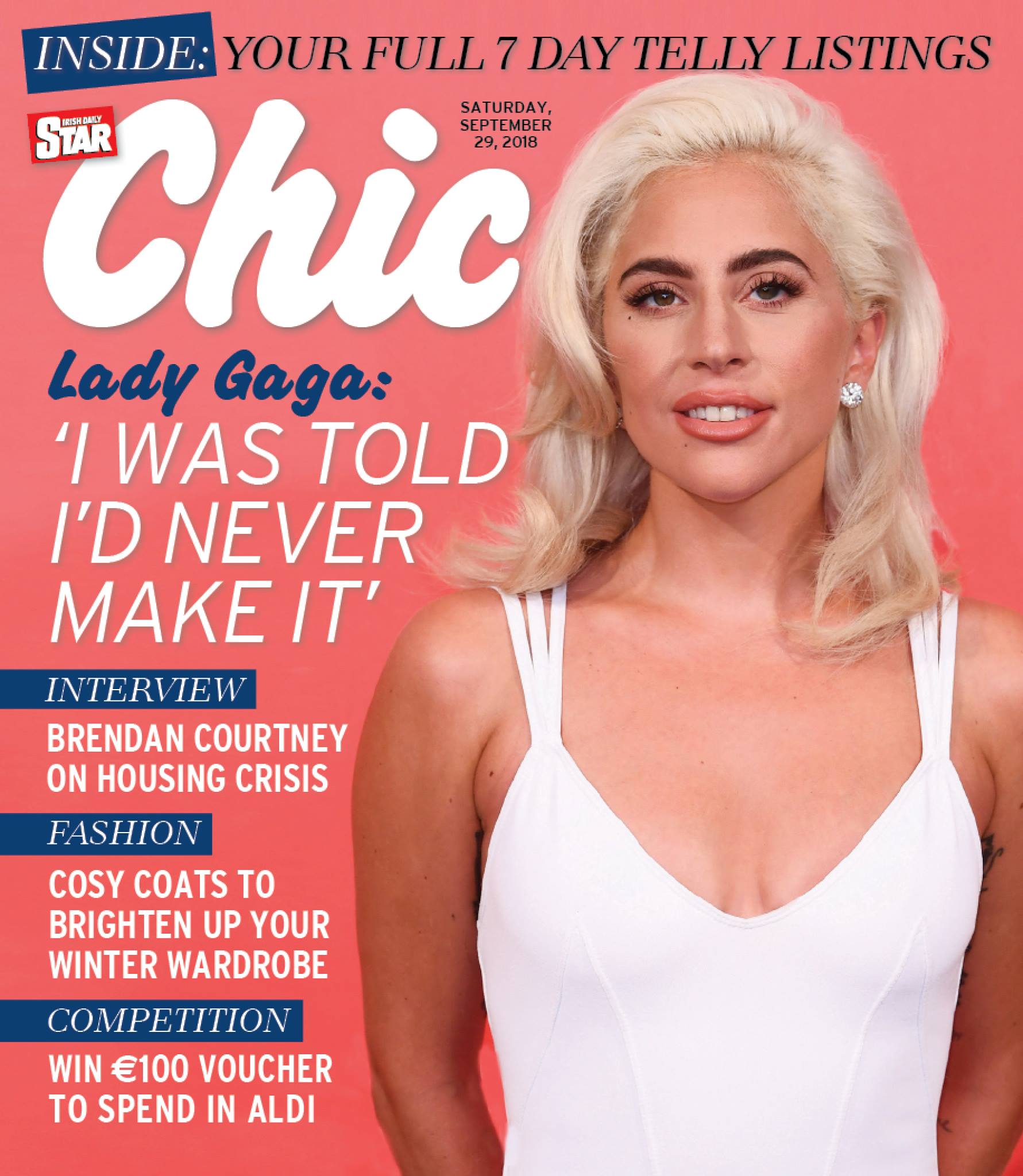 CHIC magazine side cover 29 September 2018