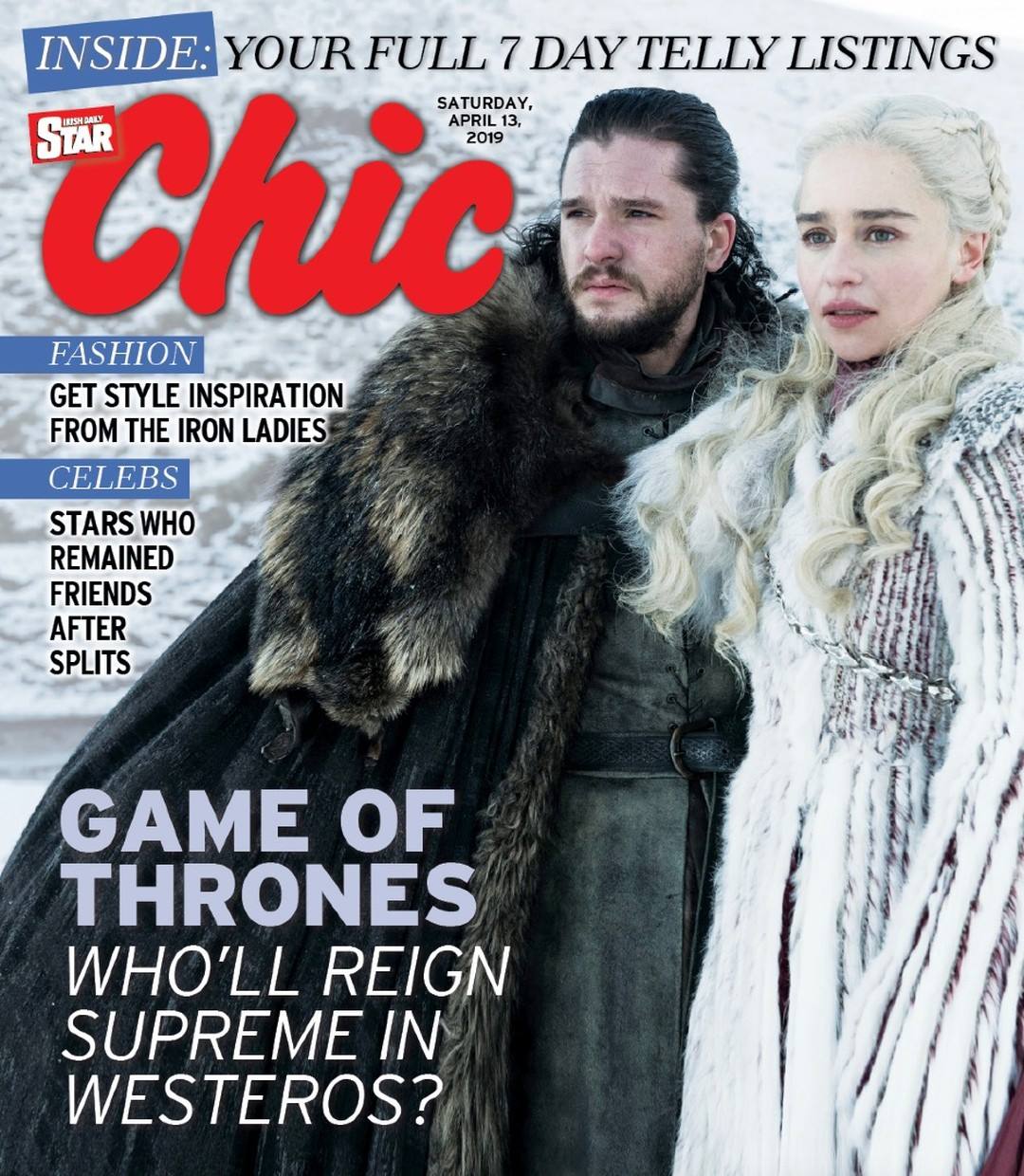 CHIC magazine side cover 13 April 2019