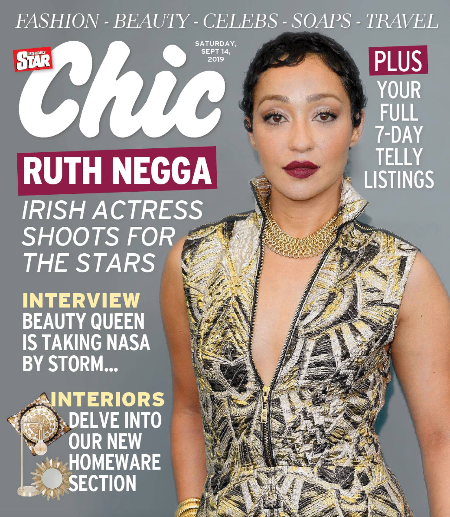 CHIC magazine side cover 14 September 2019