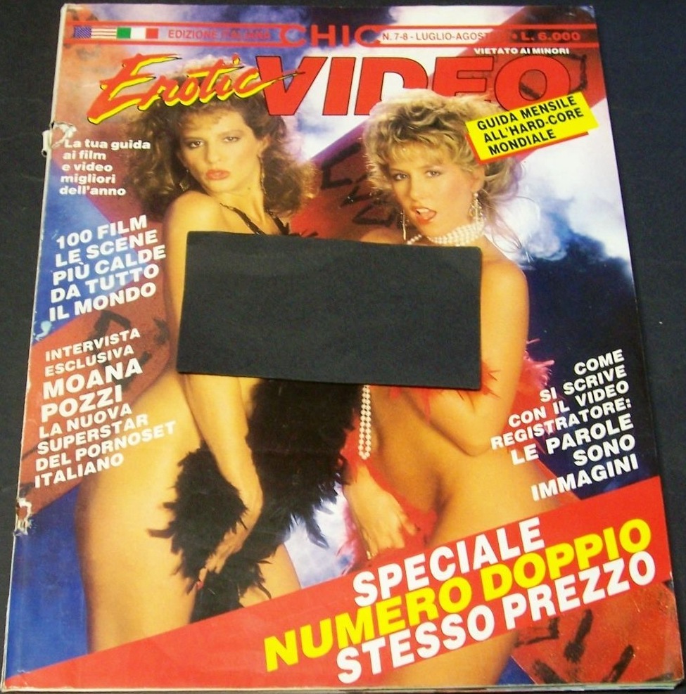 CHIC EROTIC VIDEO magazine side cover Issue 7/8 July/August 1987