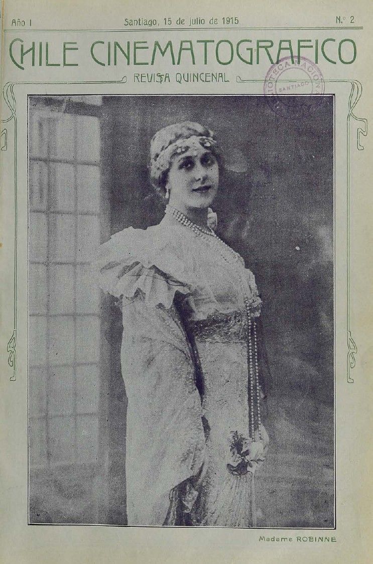 CHILE CINEMATOGRAFICO magazine side cover Issue 2 15 July 1915