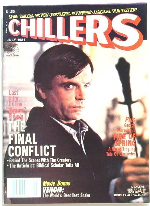 CHILLERS magazine side cover Issue 1 July 1981