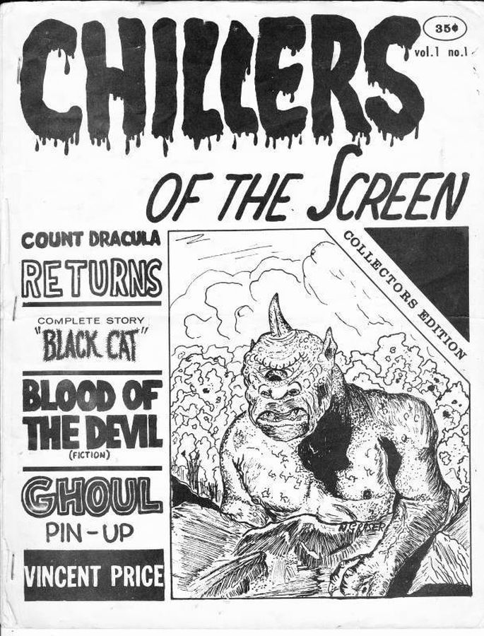CHILLERS OF THE SCREEN magazine side cover Issue 1   1964
