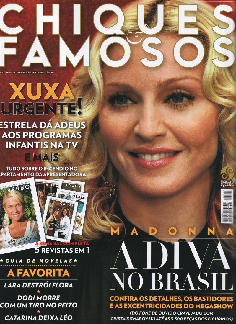 CHIQUES AND FAMOSOS magazine side cover Issue 5 12 December 2008