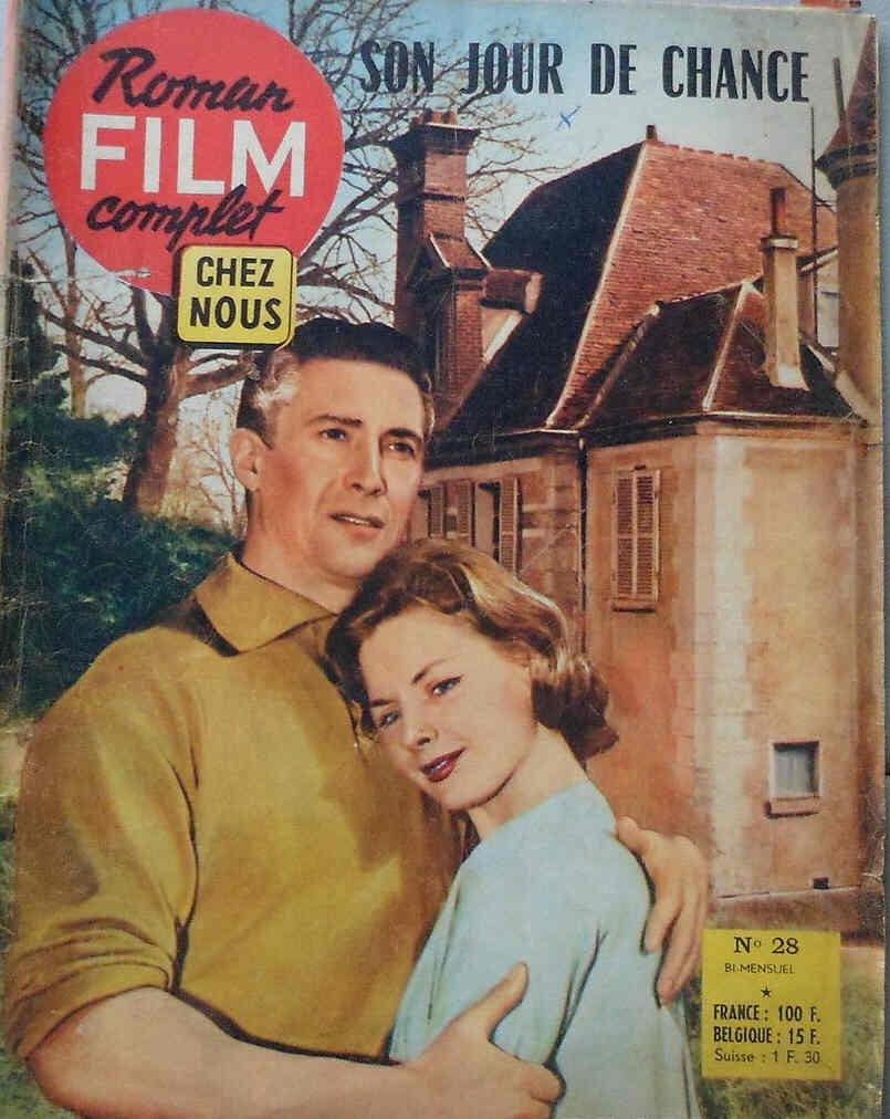 CHEZ NOUS ROMAN-FILM COMPLET magazine side cover Issue 28  1959