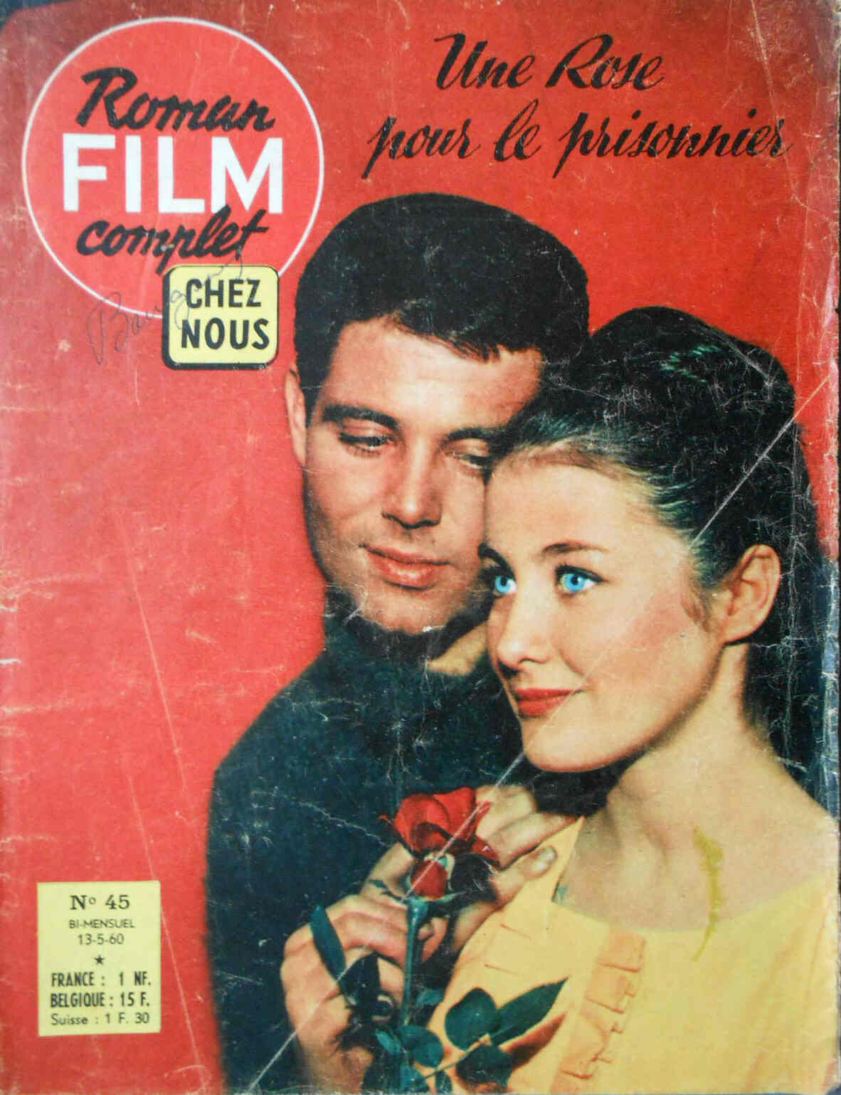 CHEZ NOUS ROMAN-FILM COMPLET magazine side cover Issue 45 13 May 1960
