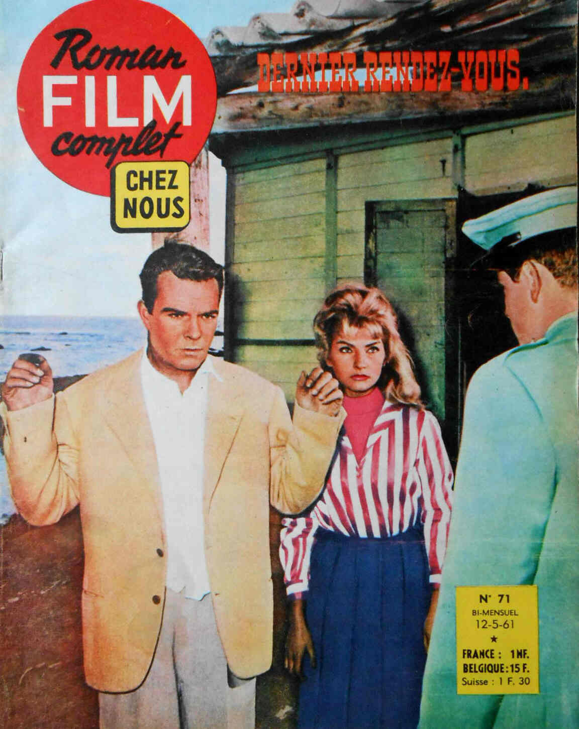 CHEZ NOUS ROMAN-FILM COMPLET magazine side cover Issue 71 12 May 1961