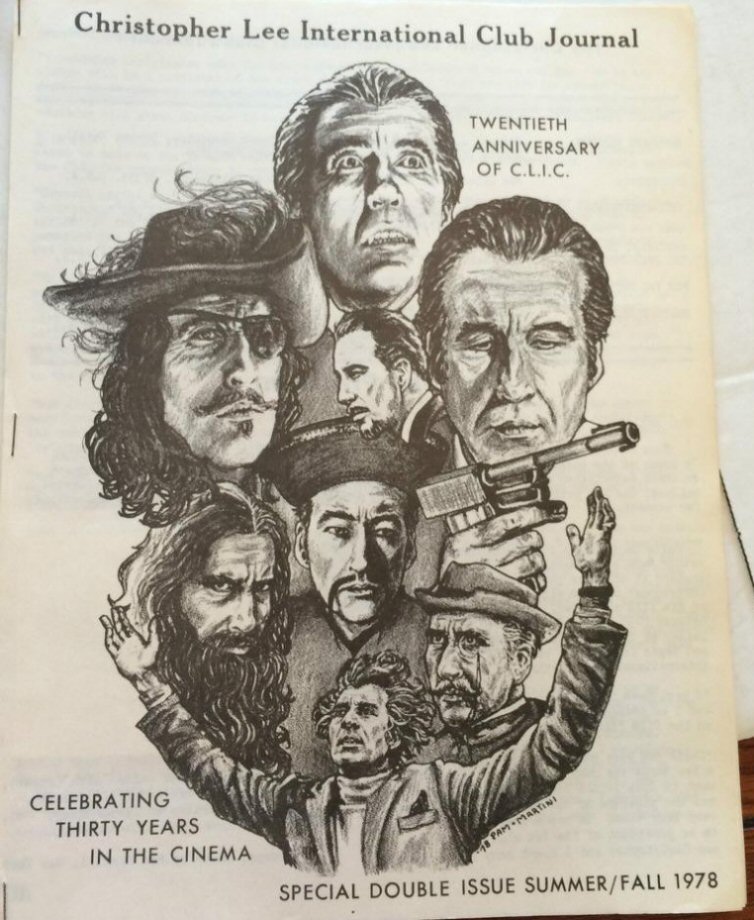CHRISTOPHER LEE INTERNATIONAL CLUB magazine side cover Summer 1978