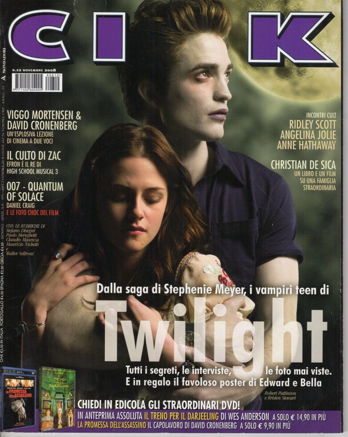 CIAK magazine side cover Issue 283 November 2008