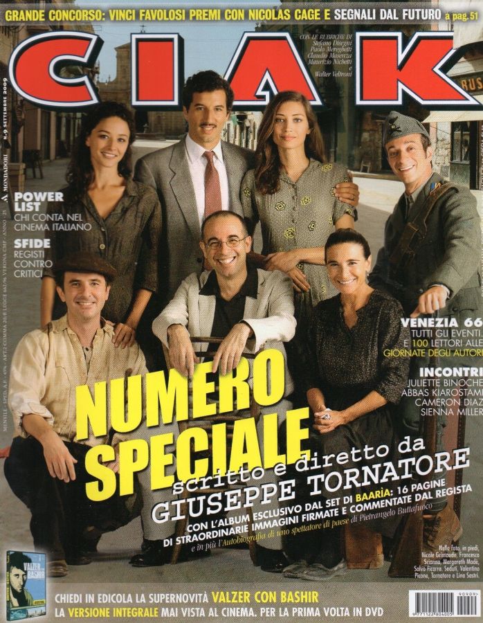 CIAK magazine side cover Issue 293 September 2009