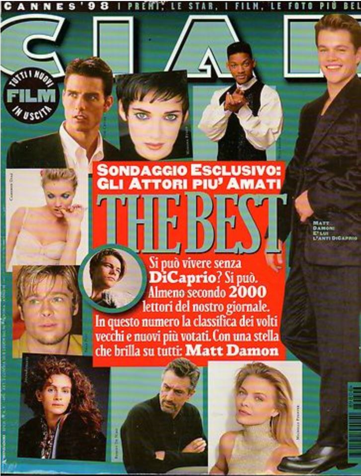 CIAK magazine side cover Issue 158 June 1998