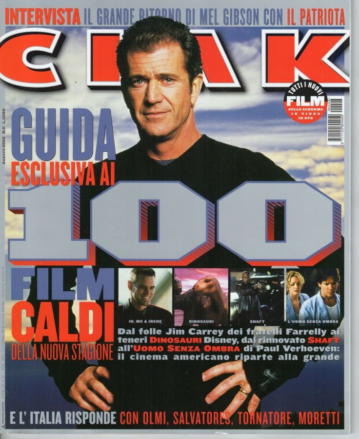 CIAK magazine side cover Issue 184 August 2000