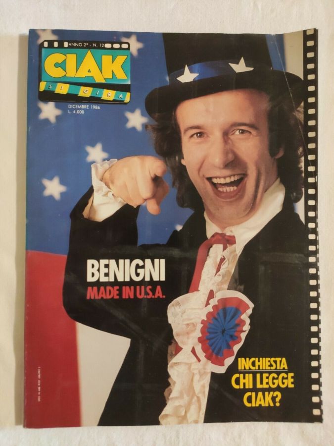 CIAK magazine side cover Issue 20 December 1986