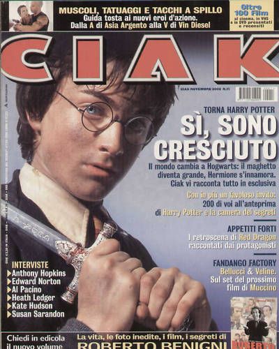 CIAK magazine side cover Issue 211 November 2002