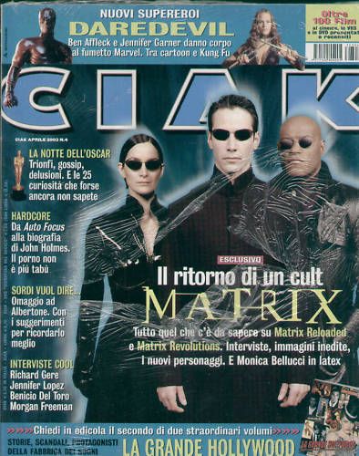 CIAK magazine side cover Issue 216 April 2003