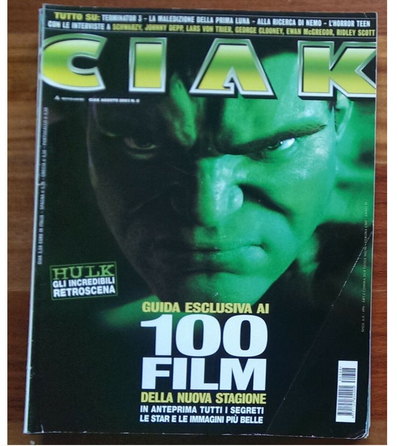 CIAK magazine side cover Issue 220 August 2003