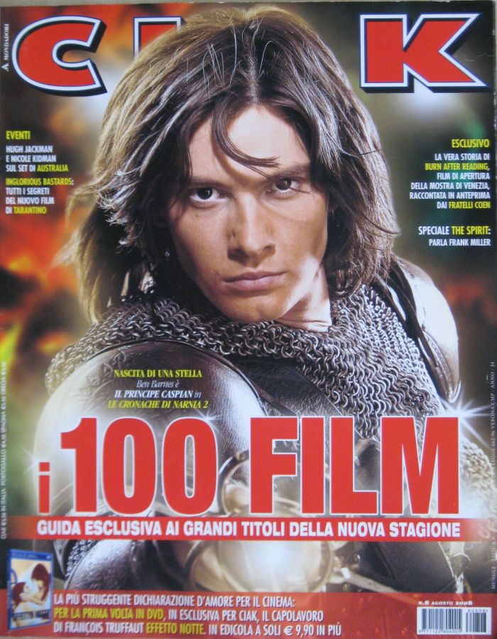 CIAK magazine side cover Issue 280 August 2008