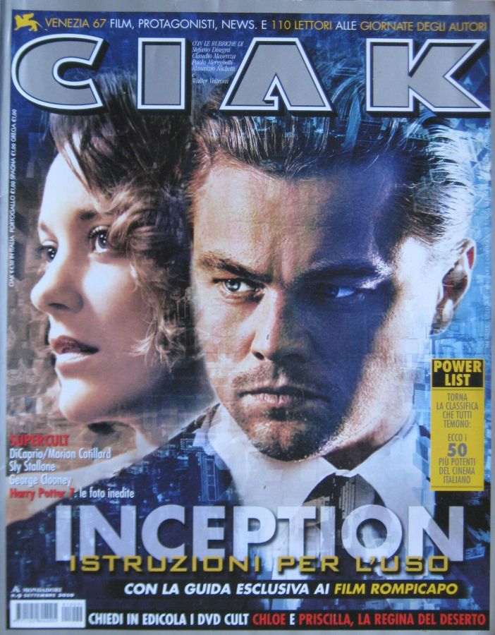 CIAK magazine side cover Issue 305 September 2010