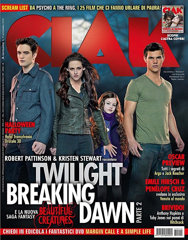 CIAK magazine side cover Issue 331 November 2012