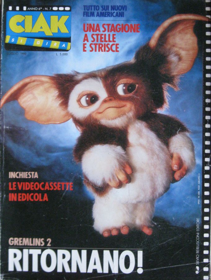 CIAK magazine side cover Issue 63 July 1990