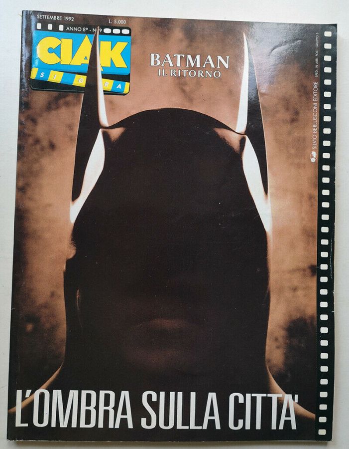 CIAK magazine side cover Issue 89 September 1992