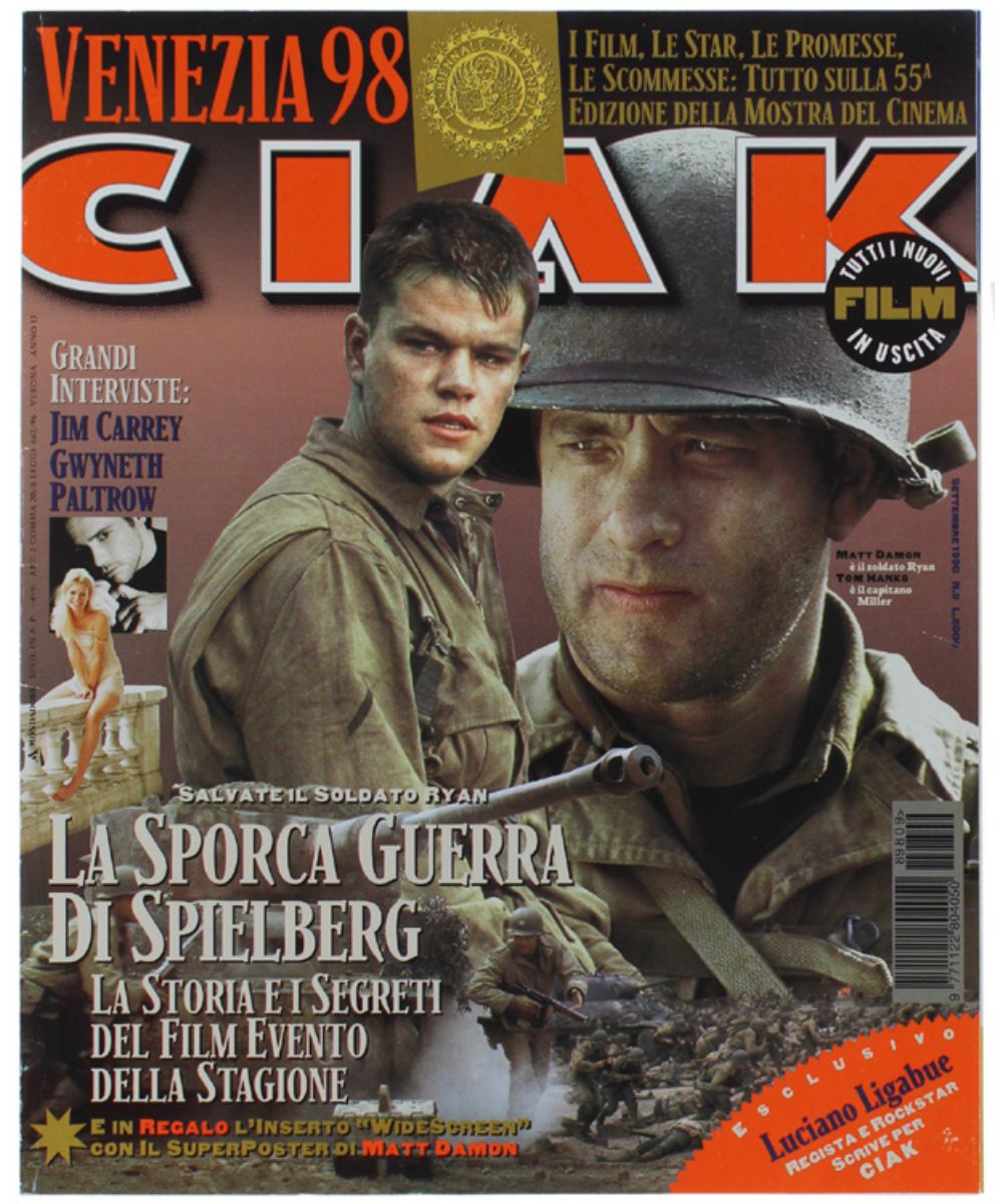 CIAK magazine side cover Issue 161  September 1998