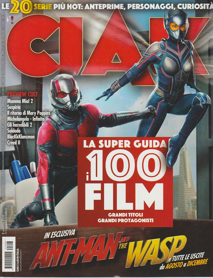 CIAK magazine side cover  August 2018