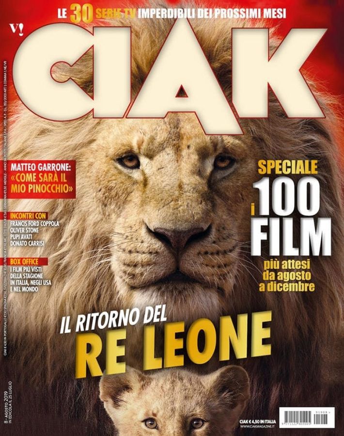 CIAK magazine side cover  August 2019